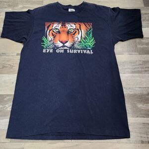 VTG 1993 Eye On Survival Tiger T Shirt XL Tennessee River Gold Single Stitch 90s